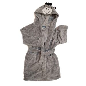 3/$20 PEKKLE Hooded Bath Robe 3D Zebra Plush Belted Stretchy Unisex Kids